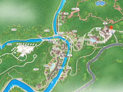 古塔结合景区手绘地图智慧导览和720全景技术，可以让景区更加“动”起来，为游客提供更加身临其境的导览体验。